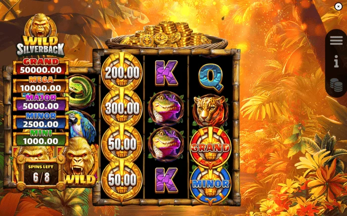 Wild Silverback - écran de jeu pendant les Free Spins